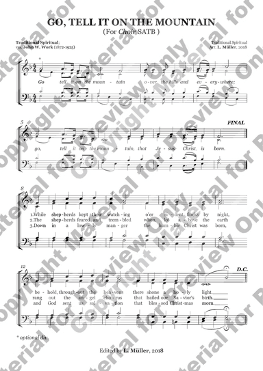 Go! Tell It on the Mountain (SATB)