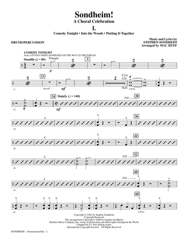 Sondheim! A Choral Celebration (Medley) (arr. Mac Huff) - Drums & Percussion