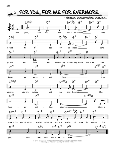 For You, For Me For Evermore (Low Voice)