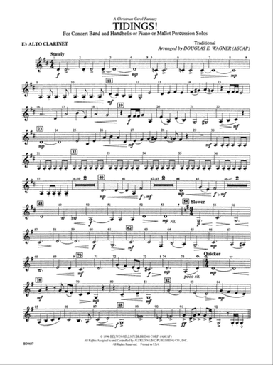 Tidings! (A Christmas Carol Fantasy): E-flat Alto Clarinet