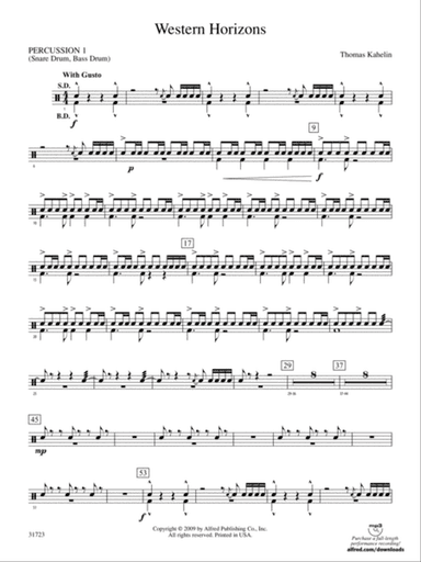Western Horizons: 1st Percussion