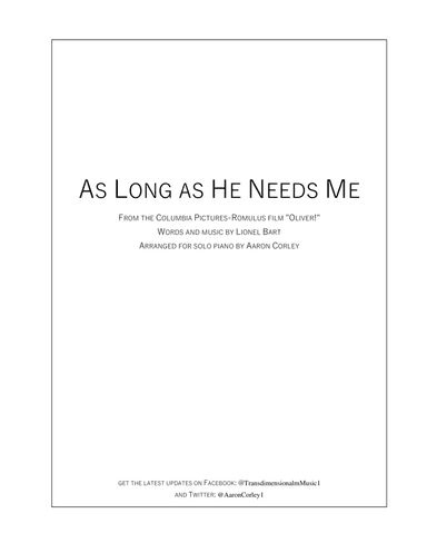 As Long As He Needs Me