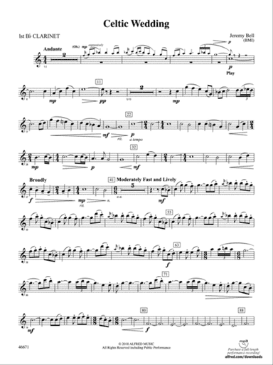 Celtic Wedding: 1st B-flat Clarinet