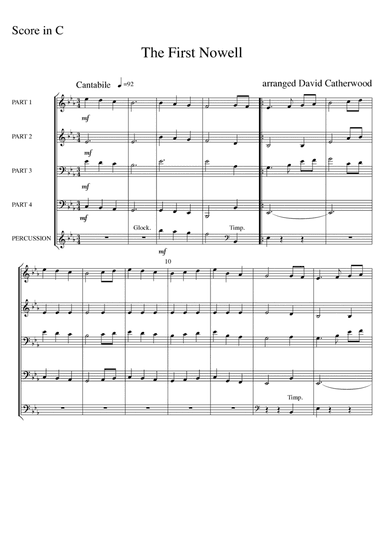 The First Nowell  - arranged for Flexible ensemble (including small brass band) by David Catherwood