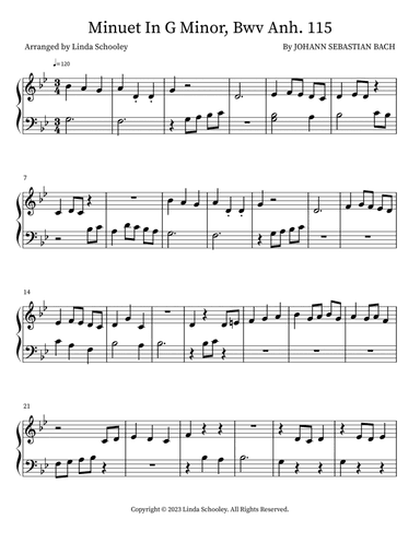 Minuet In G Minor, Bwv Anh. 115
