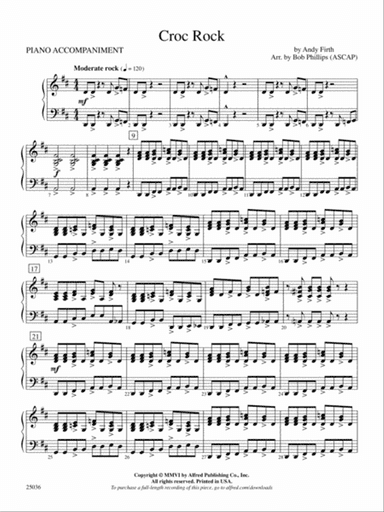 Croc Rock: Piano Accompaniment