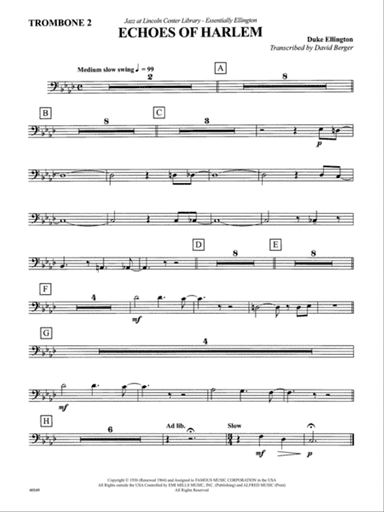 Echoes of Harlem: 2nd Trombone
