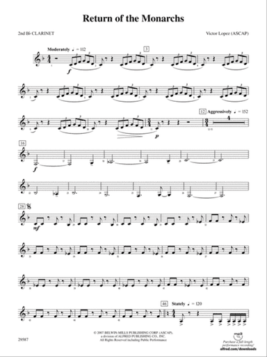 Return of the Monarchs: 2nd B-flat Clarinet