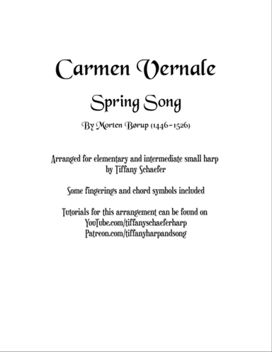 Carmen Vernale for Small Harp