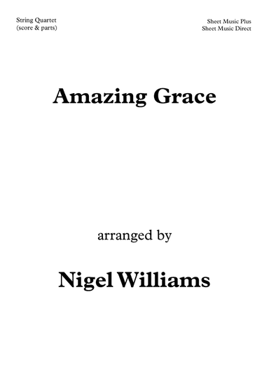 Amazing Grace, for String Quartet