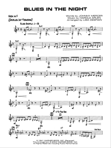 Blues in the Night: 1st F Horn