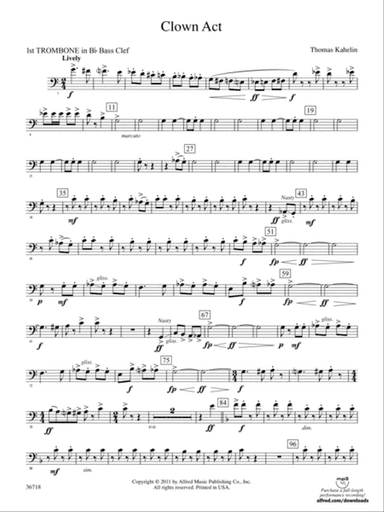 Clown Act: (wp) 1st B-flat Trombone B.C.