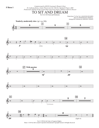To Sit And Dream - Horn 1 in F