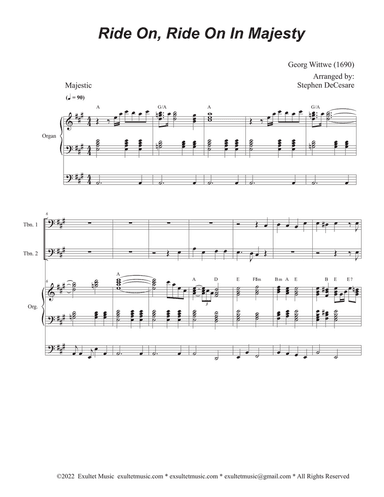 Ride On, Ride On In Majesty (Trombone Duet)