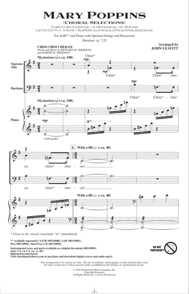 Mary Poppins (Choral Selections) (arr. John Leavitt)