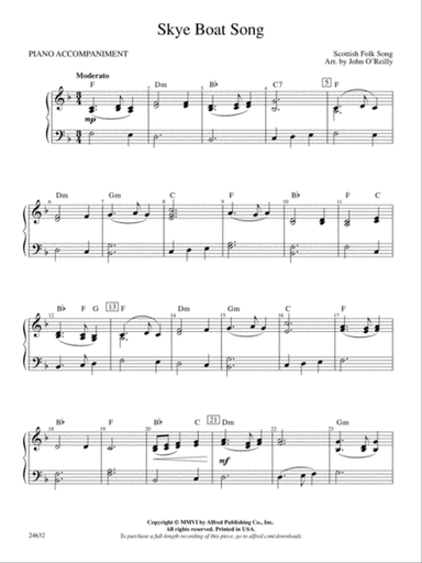 Skye Boat Song: Piano Accompaniment