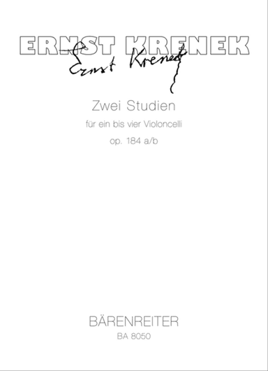 Two Studies for one to four Violoncellos op. 184 a/b