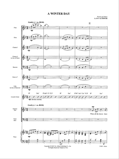 A Winter Day: Score