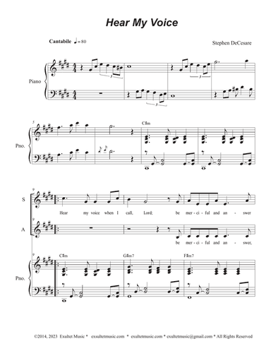 Hear My Voice (2-part choir - (SA)