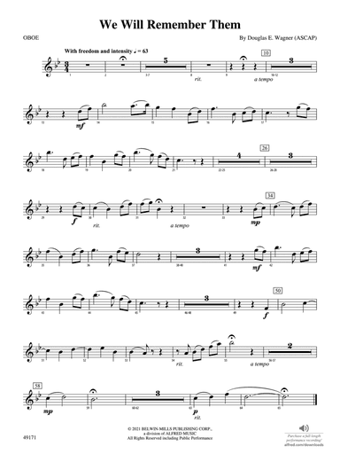We Will Remember Them: Oboe
