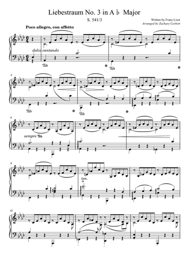 Liebestraum S. 521 No. 3 in Ab Major