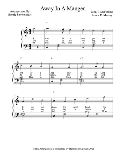 Away In A Manger (BIG NOTE VERSION)