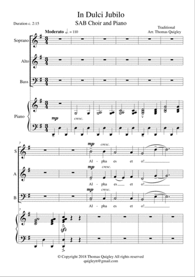 In Dulci Jubilo