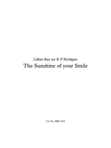 The Sunshine of your Smile