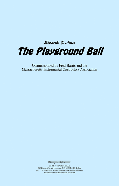 The Playground Ball - CONDUCTOR'S SCORE ONLY