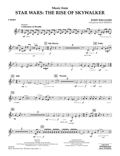 Music from Star Wars: The Rise of Skywalker (arr. Paul Murtha) - F Horn