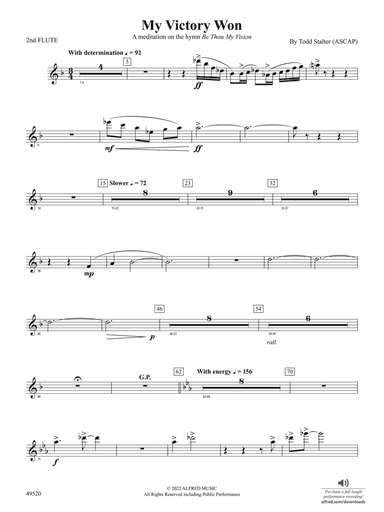 My Victory Won: 2nd Flute