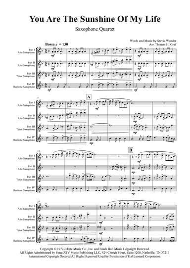 You Are The Sunshine Of My Life