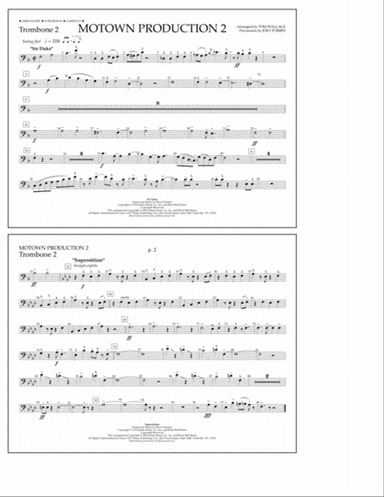 Motown Production 2 (arr. Tom Wallace) - Trombone 2
