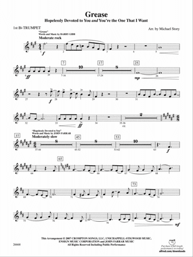 Grease: 1st B-flat Trumpet