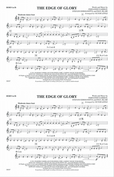 The Edge of Glory: Horn in B flat