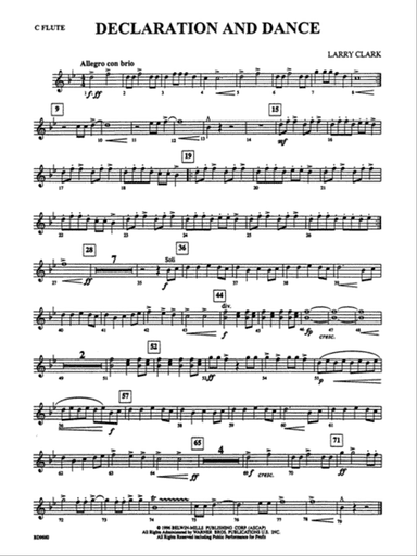 Declaration and Dance: Flute