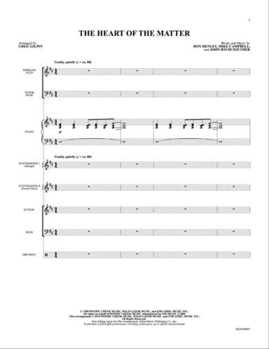 The Heart of the Matter: Score