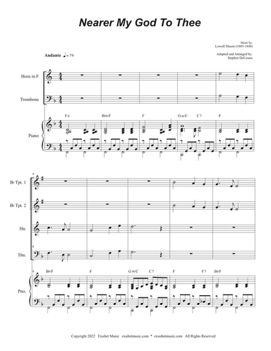 Nearer My God To Thee (Brass Quartet and Piano)