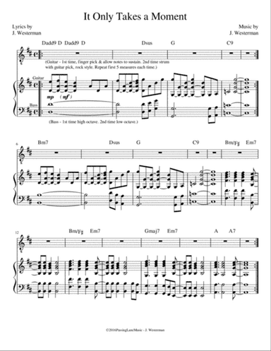 It Only Takes a Moment