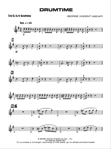 Drumtime: 2nd E-flat Alto Saxophone