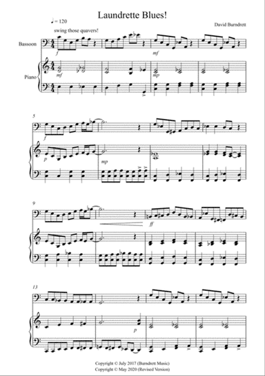 Laundrette Blues! for Bassoon and Piano