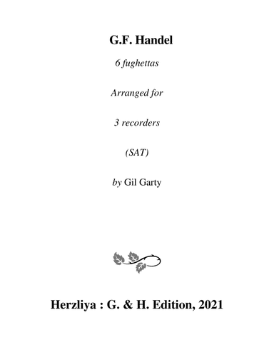 6 fughettas (arrangements for 3 recorders)
