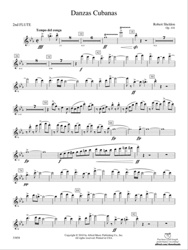 Danzas Cubanas: 2nd Flute