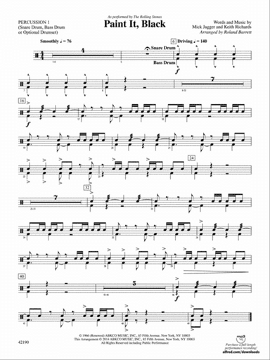 Paint It, Black: 1st Percussion