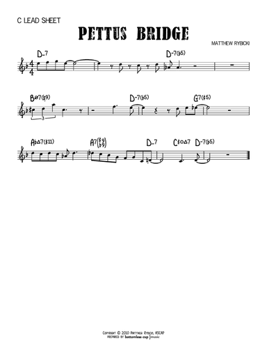 Pettus Bridge (C Lead Sheet)