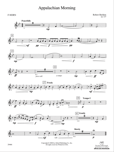 Appalachian Morning: 1st F Horn