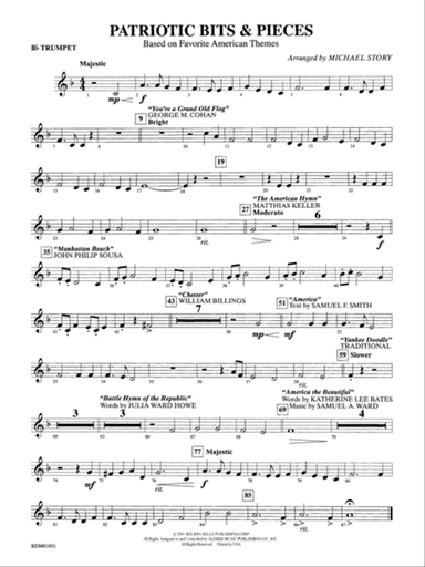 Patriotic Bits & Pieces (based on Favorite American Themes): 1st B-flat Trumpet