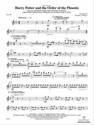 Harry Potter and the Order of the Phoenix, Selections From: Flute