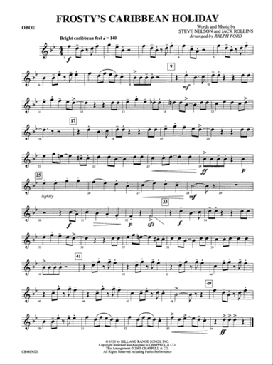 Frosty's Caribbean Holiday: Oboe
