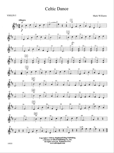 Celtic Dance: 1st Violin